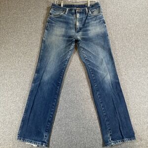 Wrangler 936PWD 0936APW 32x32 Cowboy Cut Slim Fit Light Wash Distressed Jeans